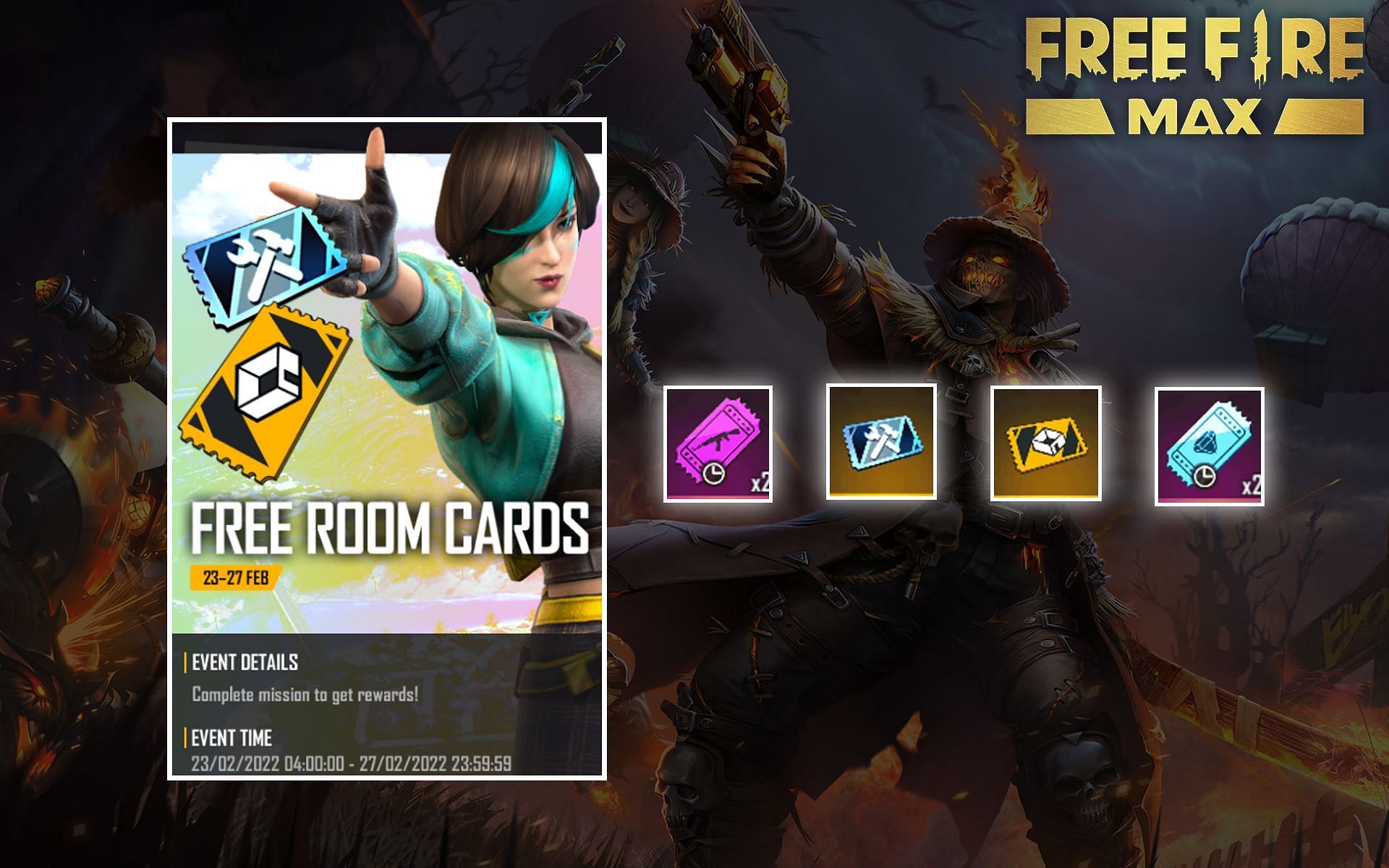 Free custom room cards in Free Fire MAX (Image via Sportskeeda)