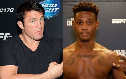 Chael Sonnen (L) via Getty and Jamahal Hill (R) via Instagram @jonnybones and @sweet_dreams_jhill