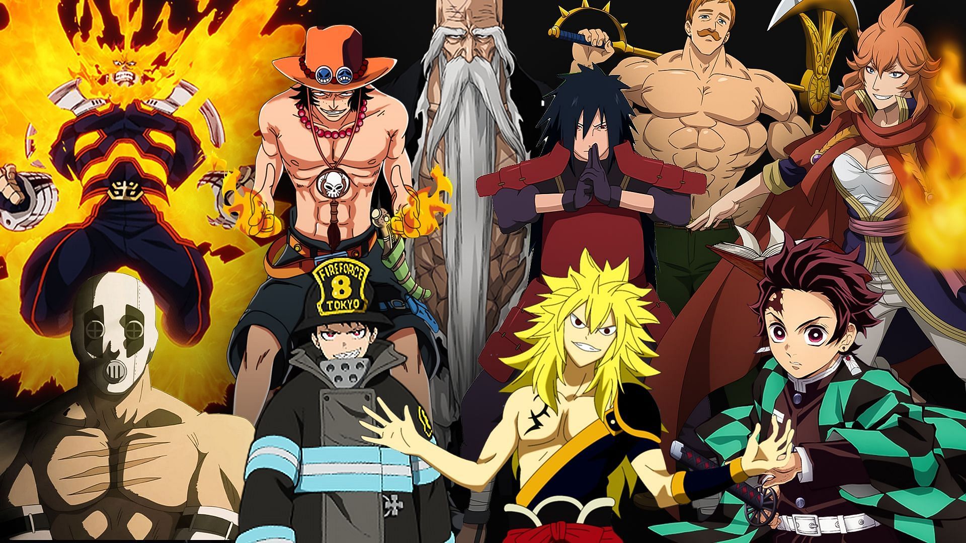 Anime characters who use fire powers (Image via Sportskeeda)