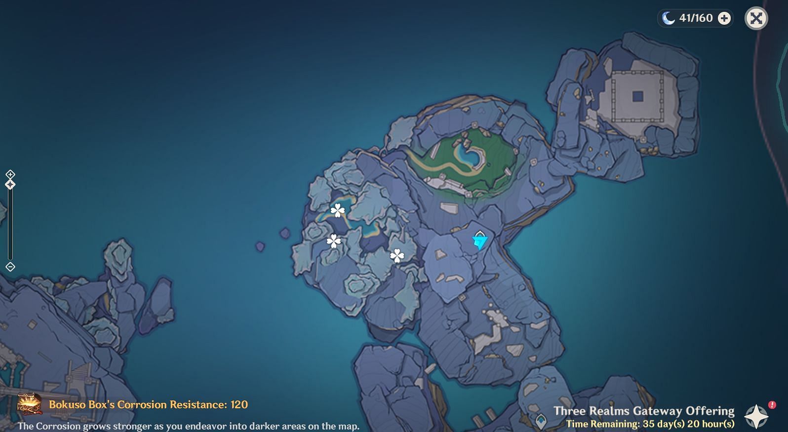 Location of all three Seelies for Light Realm Core (Image via HoYoverse)