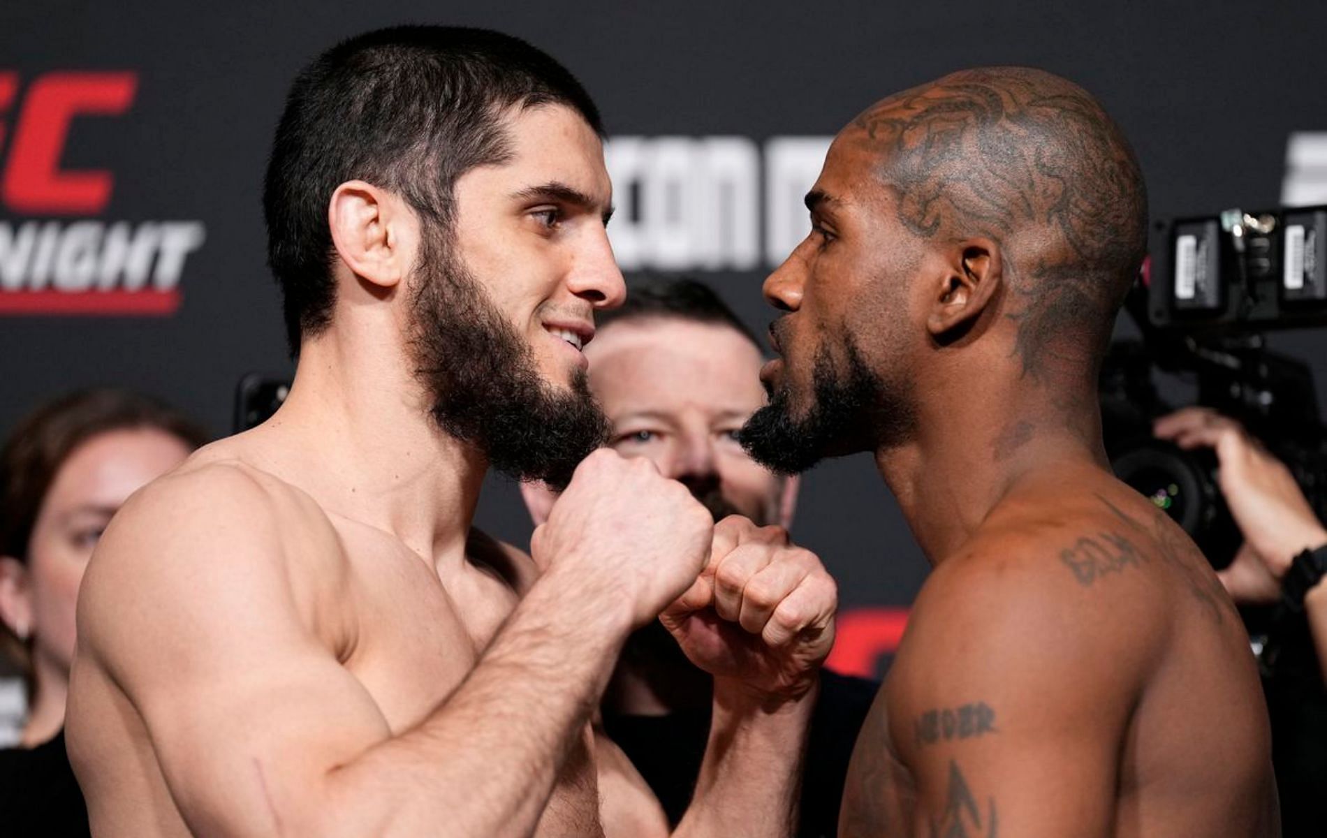 Islam Makhachev (left) &amp; Bobby Green (right) [Image Credits- @MMAFighting.com]