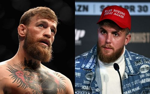 Conor McGregor (left), Jake Paul (right)