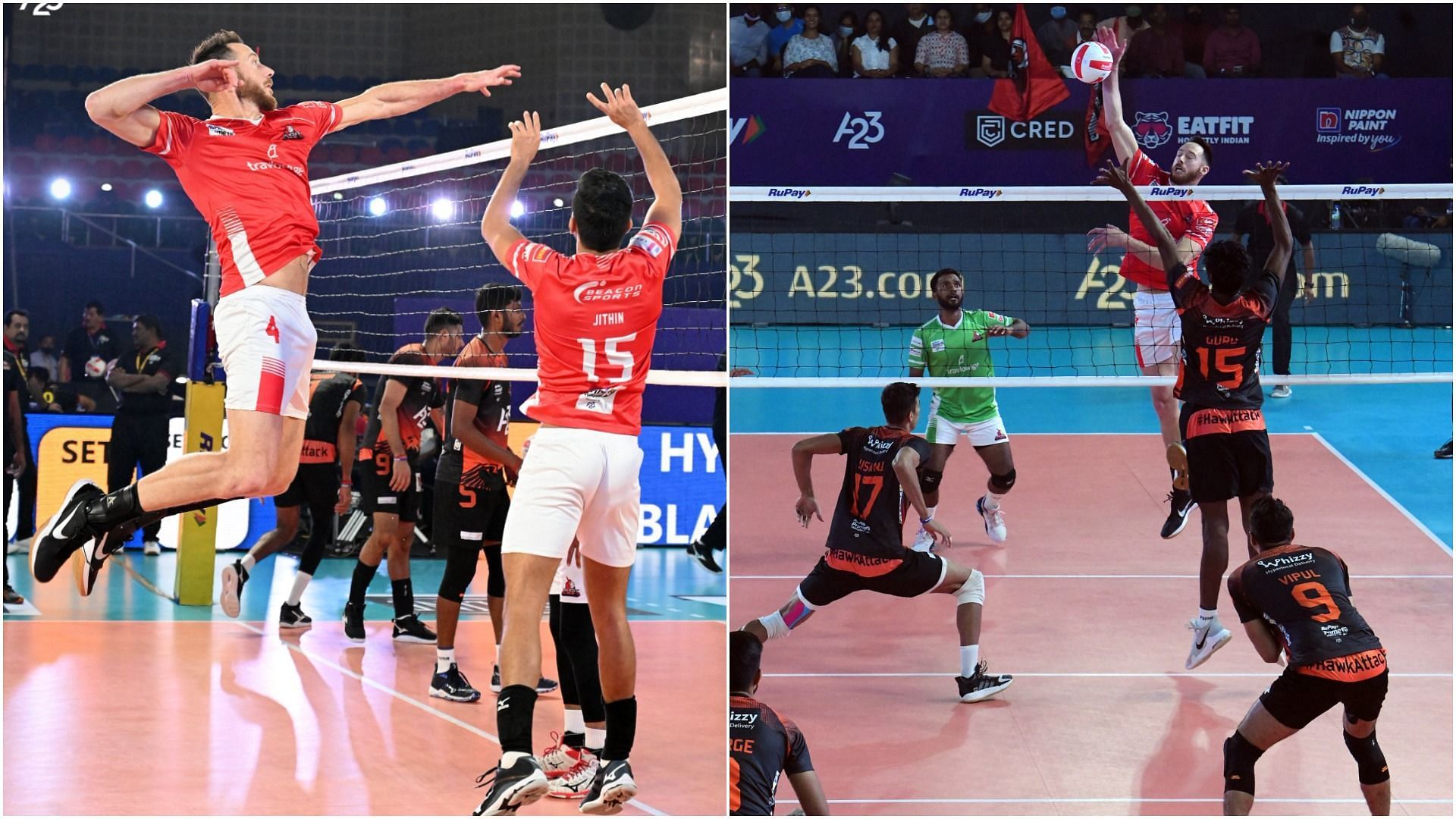 Calicut Heroes&#039; David Lee in action during their match against Black Hawks (Pic Credit: PVL)