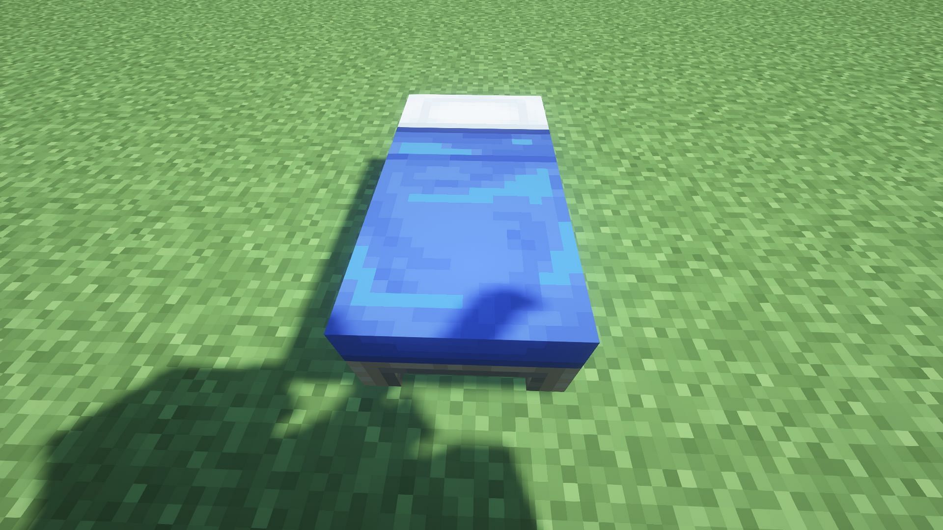 Blue colored bed (Image via Mojang)