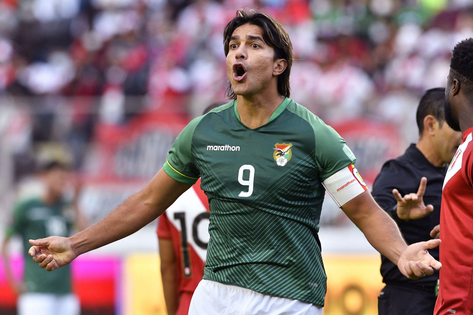Marcelo Moreno is going strong for Bolivia.