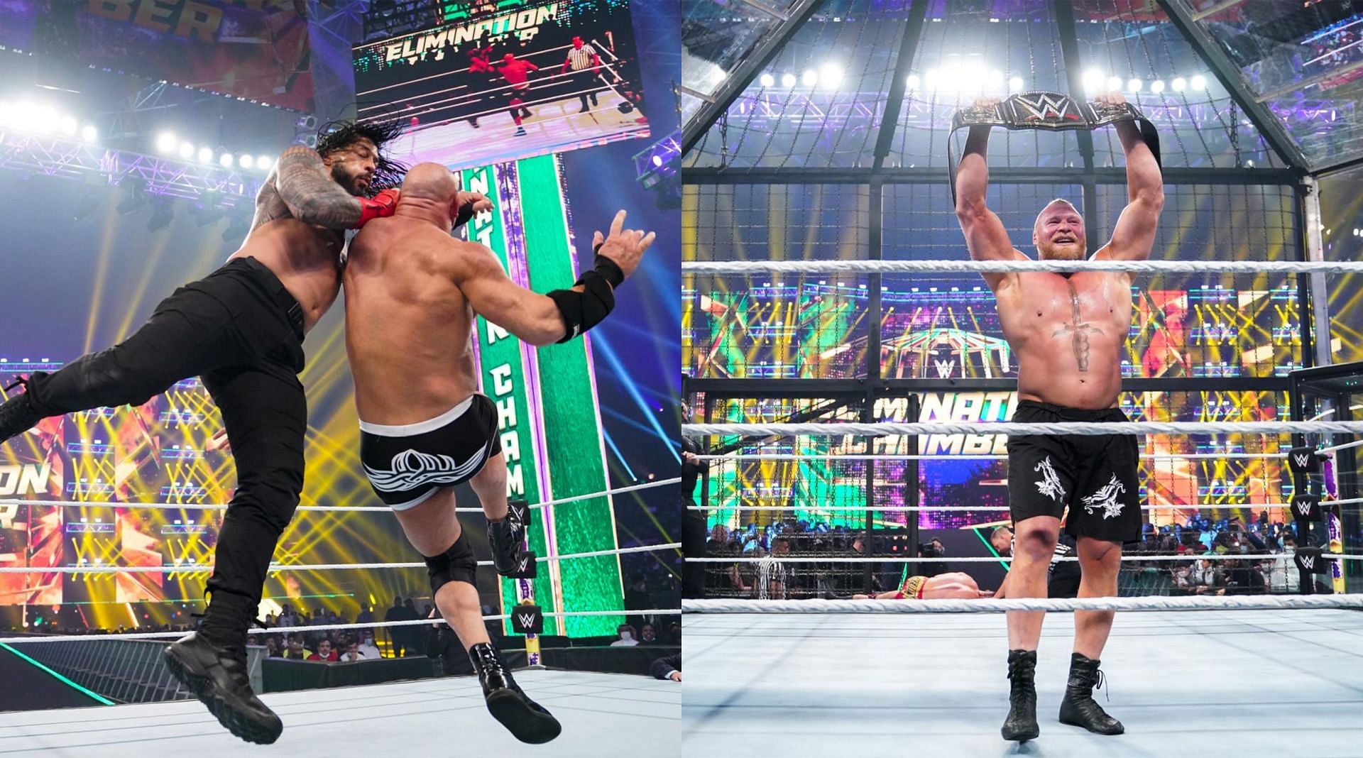 WWE Elimination Chamber 2022 में ब्रॉक लैसनर और रोमन रेंस ने दर्ज की बड़ी जीत 