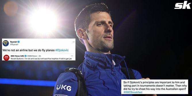 "Novak missing tournaments will actually make tennis enjoyable again" - Twitter reacts to Novak Djokovic's vaccine comments