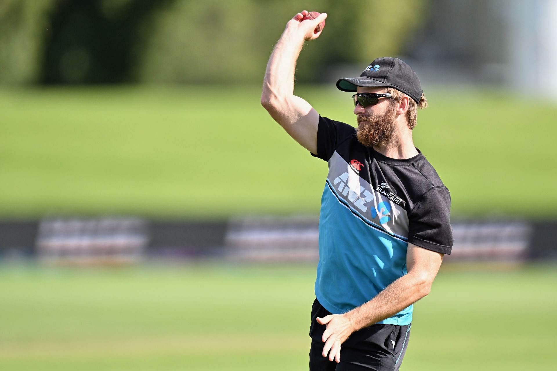 New Zealand captain Kane Williamson during a training session. Pic: Getty Images