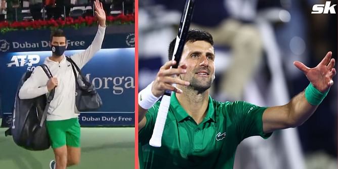 Watch: Novak Djokovic receives warm reception from Dubai crowd after he steps on court for the first time since December