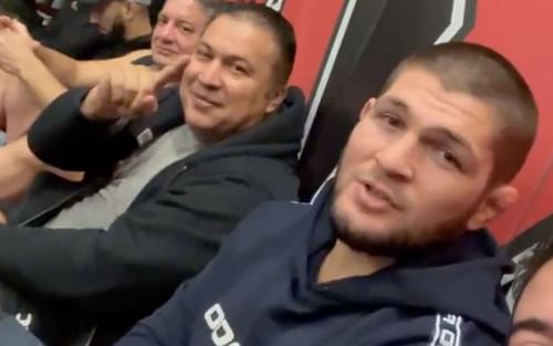 Khabib Nurmagomedov and Javier Mendez continue to enjoy a close relationship with one another (image via: Khabib Nurmagomedov's Twitter)