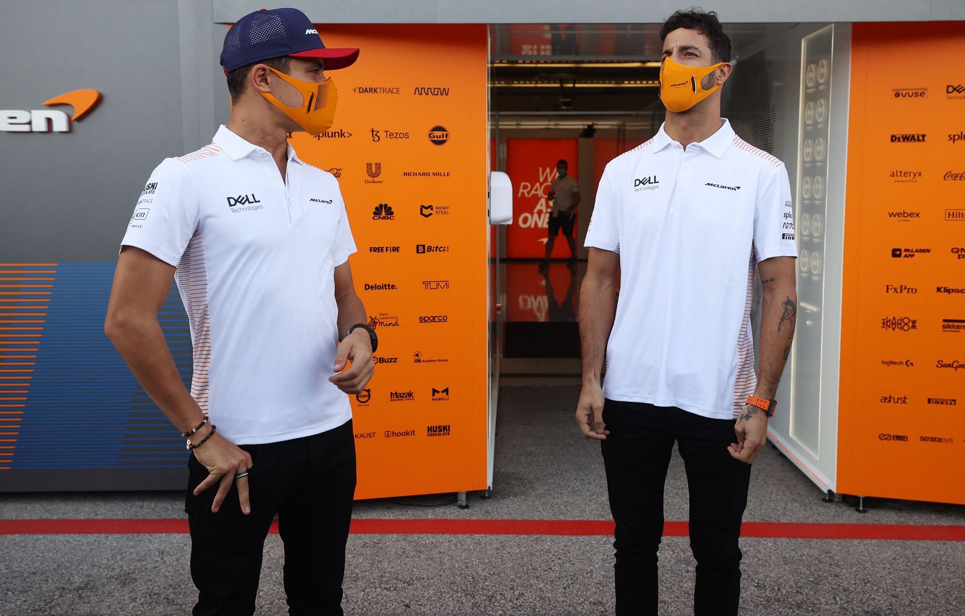 Lando Norris (left) and Daniel Ricciardo (right) will drive for McLaren in 2022 (Photo by Chris Graythen/Getty Images)