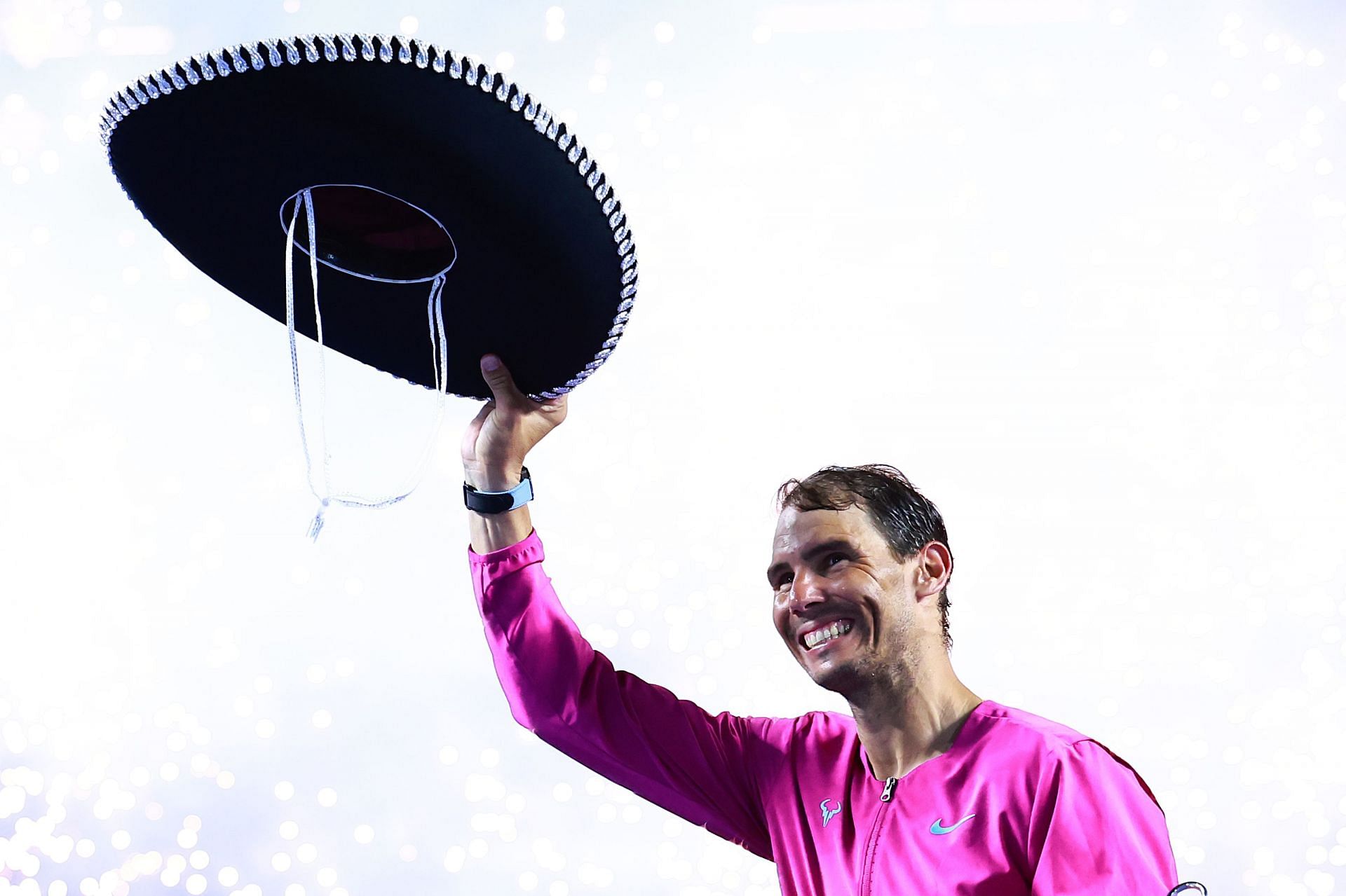 Rafael Nadal celebrates after winning his fourth ATP 500 title in Acapulco