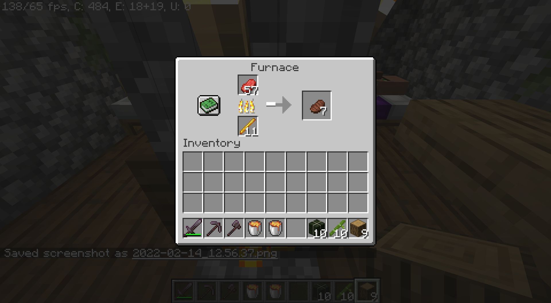 Blaze rods in furnace (Image via Minecraft)