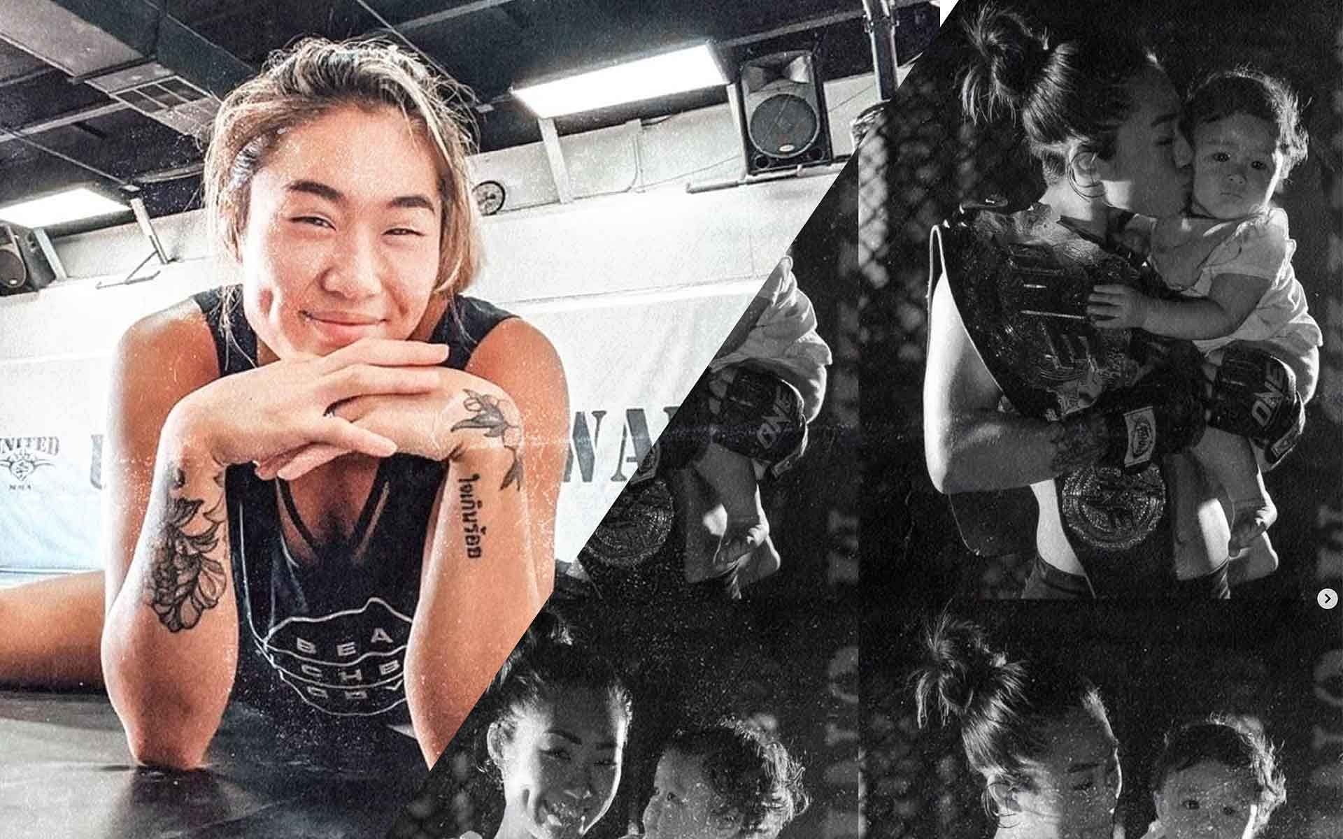 Angela Lee with daughter Ava Marie [Photo: ONE Championship]