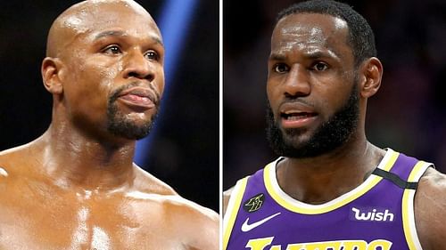 Floyd Mayweather and LeBron James. (Photo: Courtesy of Fox Sports)