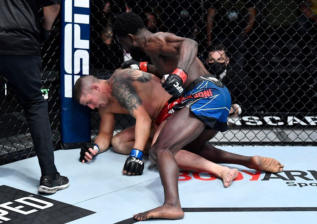 Chidi Njokuani took only 16 seconds to finish Marc-Andre Barriault on his octagon debut.