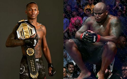 Israel Adesanya (left) and Derrick Lewis (right)