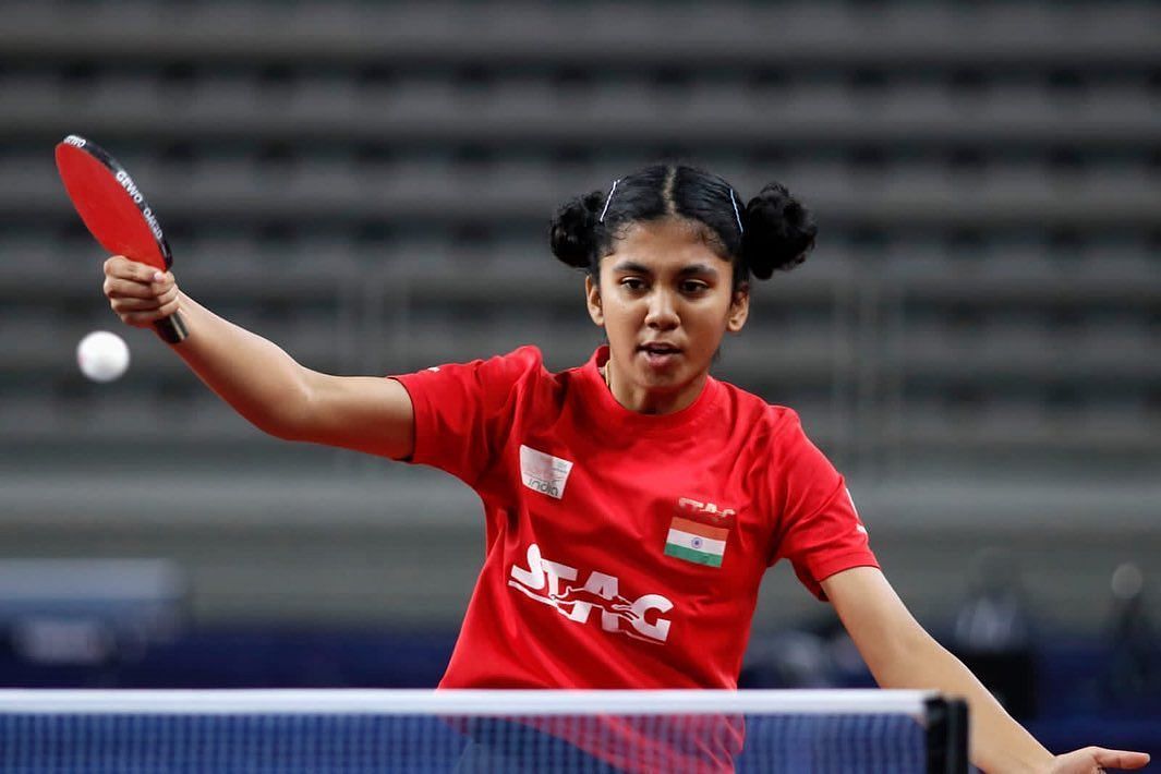 Young table tennis player Suhaha Saini. (PC: SAI Media)