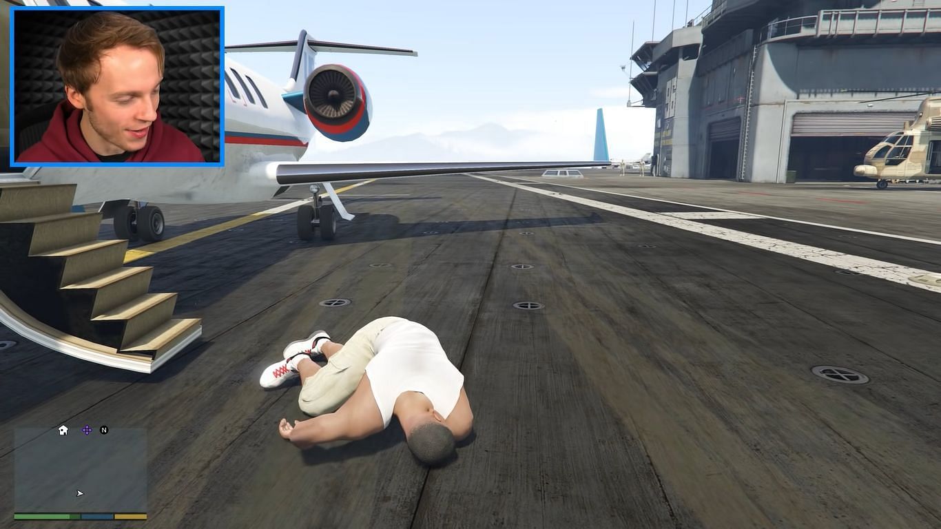 Nought barely made it to the aircraft carrier (Image via YouTube @Nought)