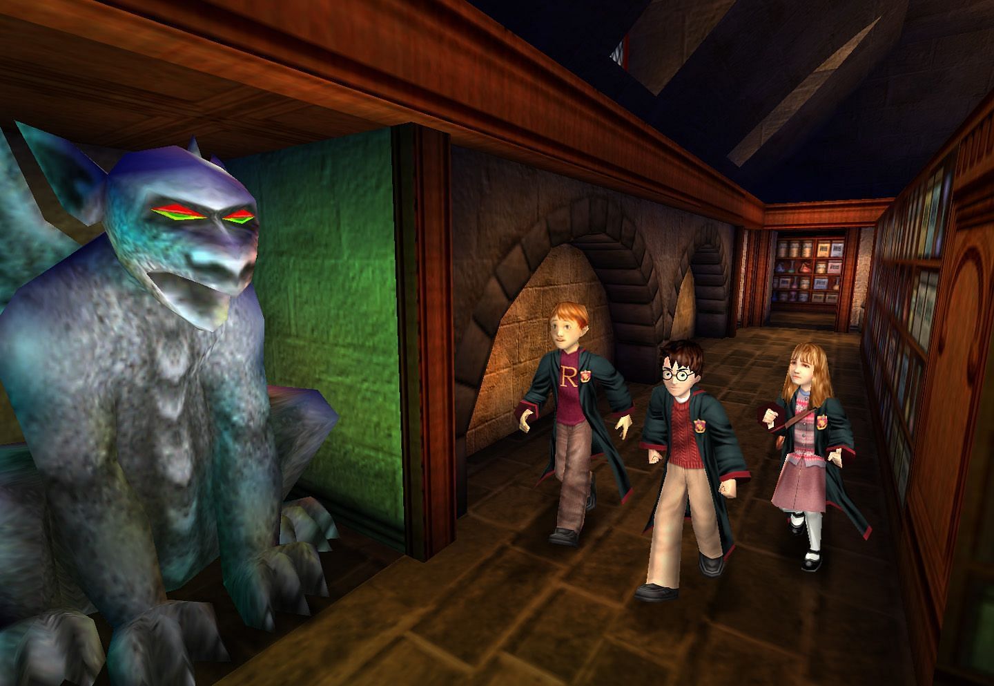 Go on an adventure with the trio and unravel mysteries hiding within Hogwarts (Screenshot from Harry Potter and the Sorcerer&#039;s Stone)