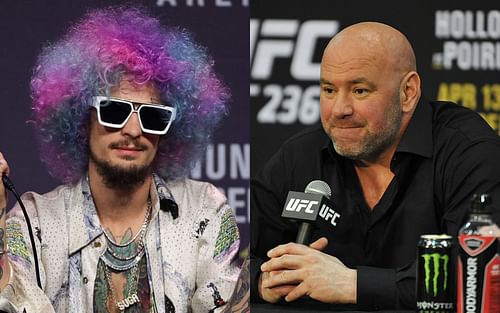 Sean O'Malley (left) and Dana White (right)