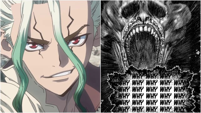Dr. Stone Chapter 229: Why-man's obscure origins, Mass Petrification