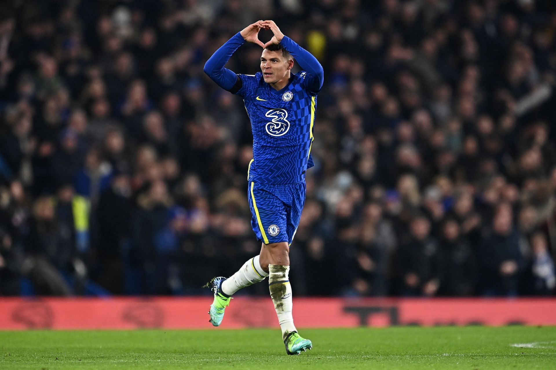 Silva after his goal v Tottenham Hotspur - Premier League