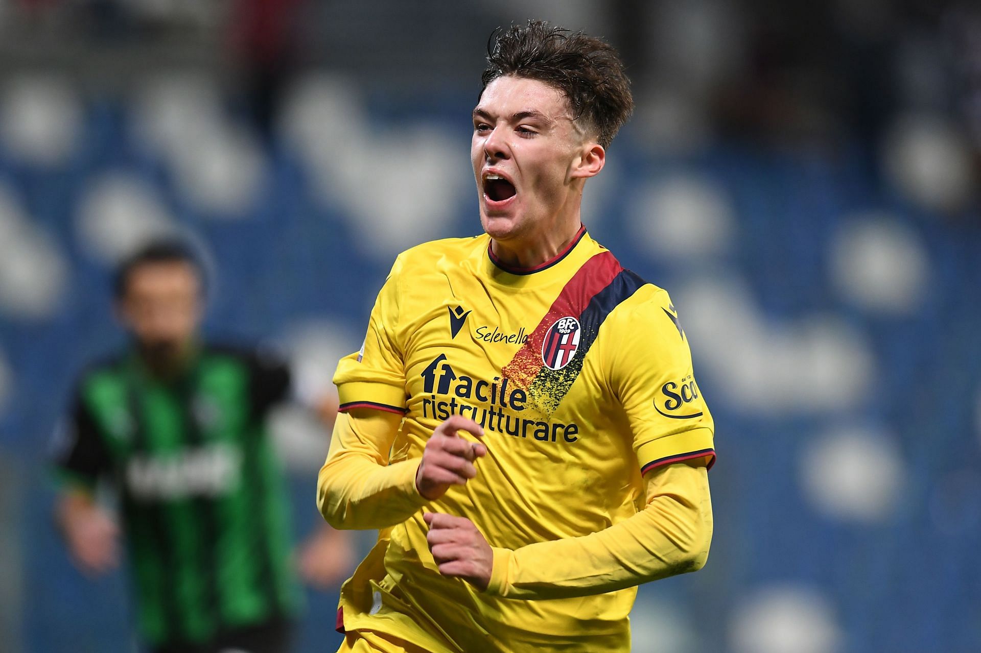 Hickey celebrates a  goal for Bologna FC - Serie A