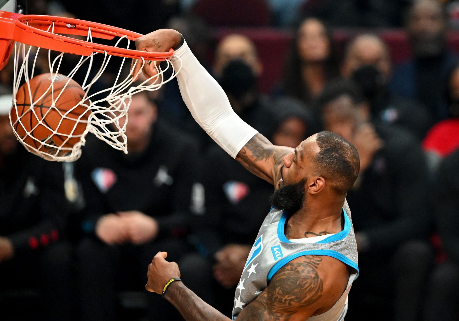 LeBron James in action at the 2022 NBA All-Star Game