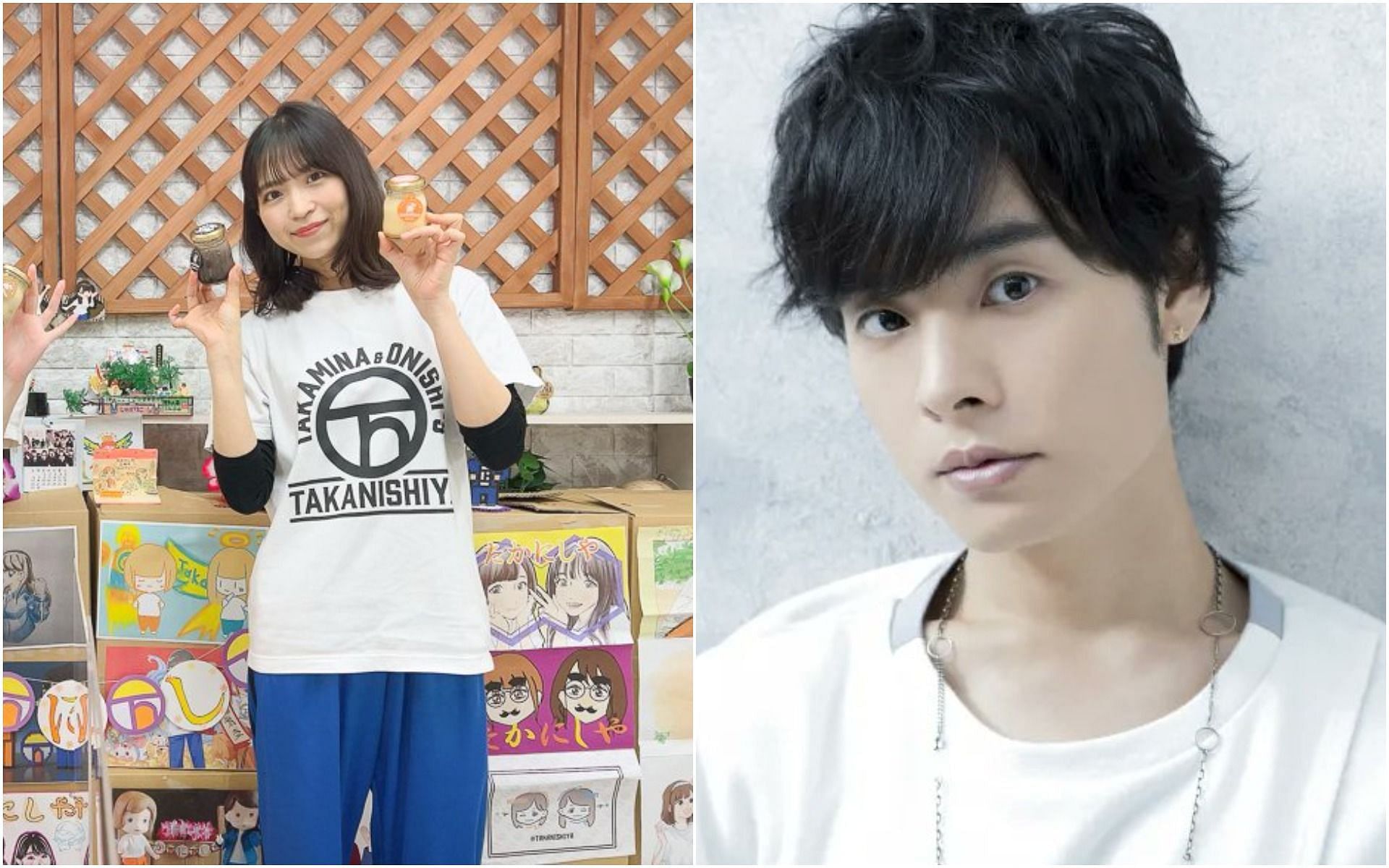 Voice actors Nobuhiko Okamoto and Saori Onishi test positive for COVID-19 (Images via Twitter/@Ernest_Chang_27) and @FunianmeBr