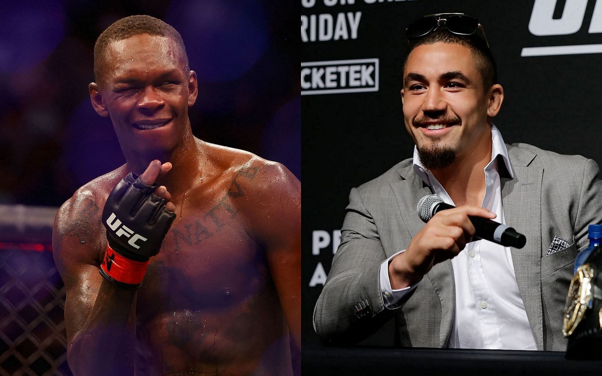 Israel Adesanya (left) and Robert Whittaker (right)