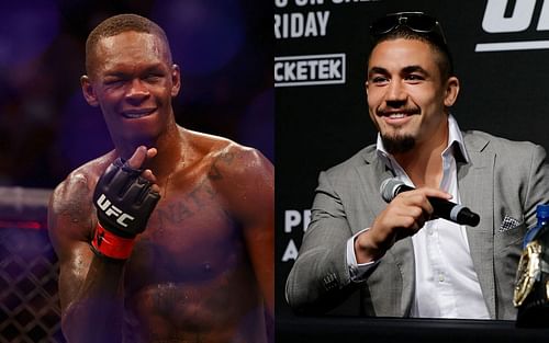 Israel Adesanya (left) and Robert Whittaker (right)