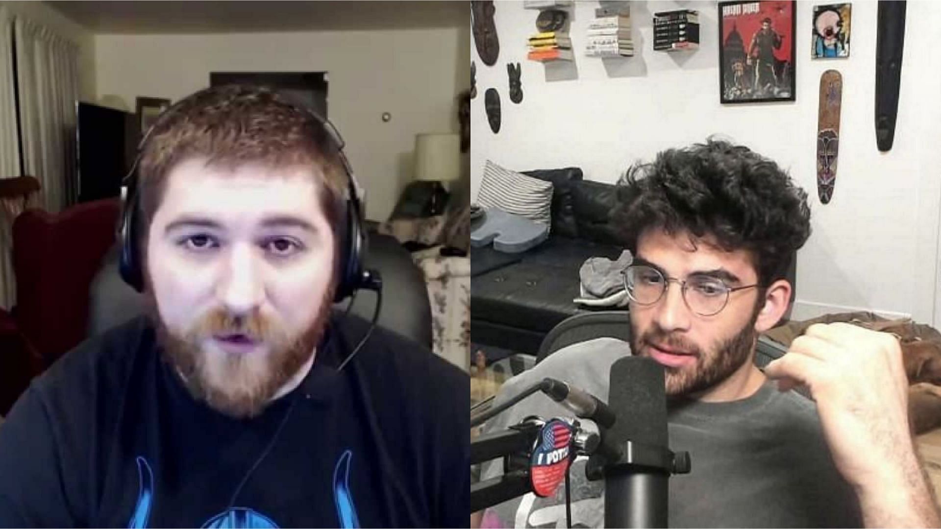Ellohime calls HasanAbi the &quot;rich of Twitch&quot; (Images via Twitch/Ellohime and Twitch/HasanAbi)