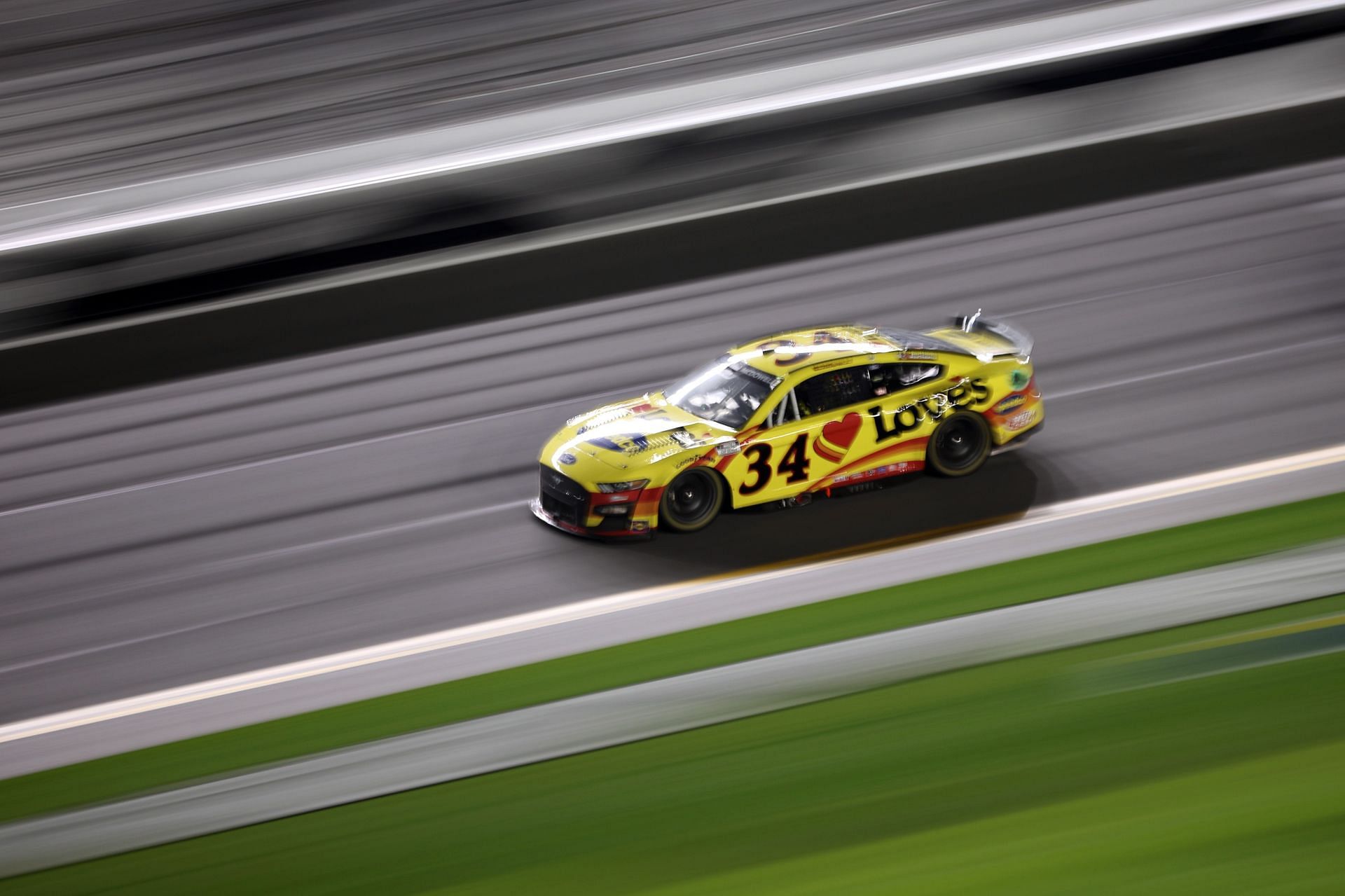Michael McDowell in the #34 Front Row Motorsports car. (Photo by James Gilbert/Getty Images)