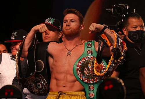 Canelo Alvarez's (center) deal with Eddie Hearn now has more details