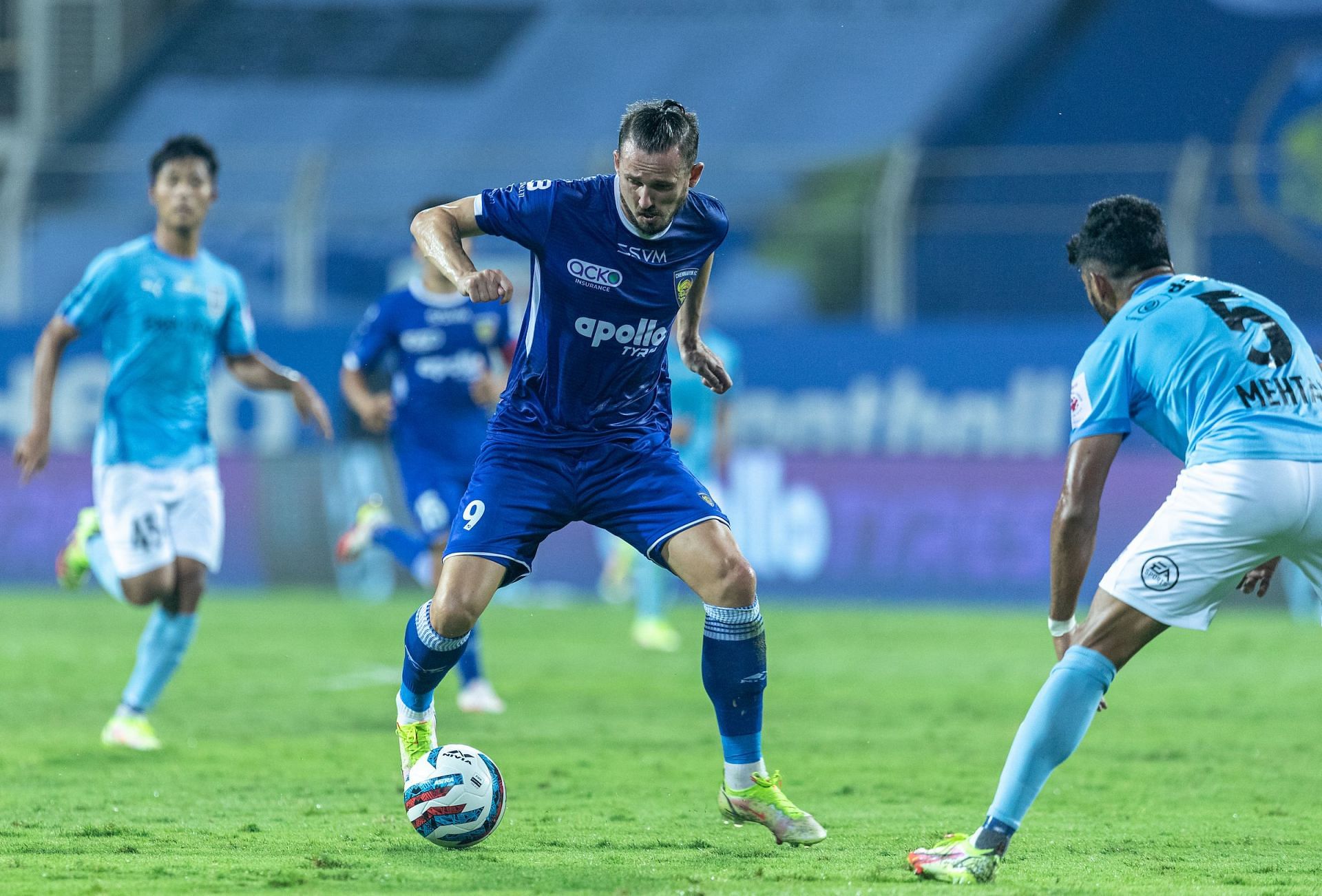 Chennaiyin FC&#039;s Nerijus Valskis failed to make any positive impact against Mumbai City FC (Image Courtesy: ISL)