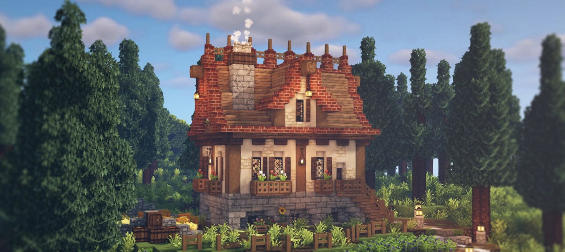 Cottages can be both modest or opulent (Image via Planet Minecraft user Beeswithmoss)