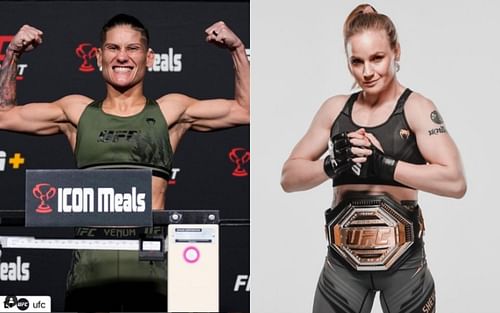 Priscila Cachoeira (left) and Valentina Shevchenko (right)