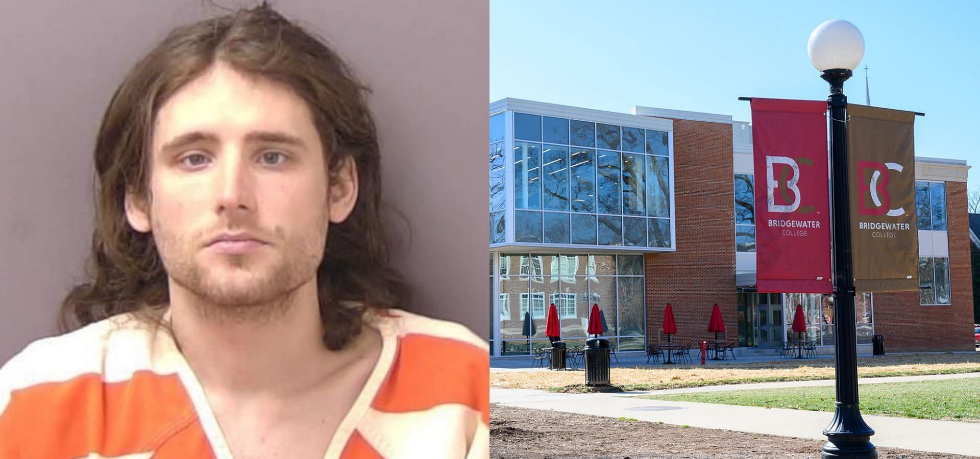 Alexander Wyatt Campbell allegedly shot two campus officers at Bridgewater College (Image via Virginia State Police and Getty Images)