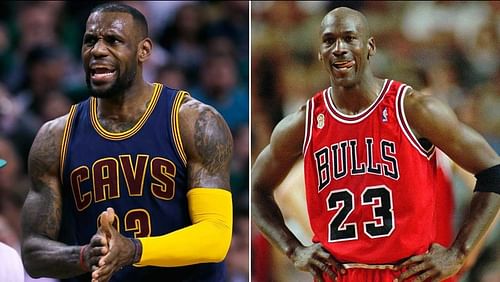 LeBron James and Michael Jordan. (Photo: Courtesy of ABC7 News)