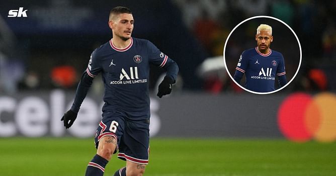 "Spectacular, genius" - Neymar says PSG teammate Marco Verratti is up there with Xavi and Iniesta as the best midfielders he's played with