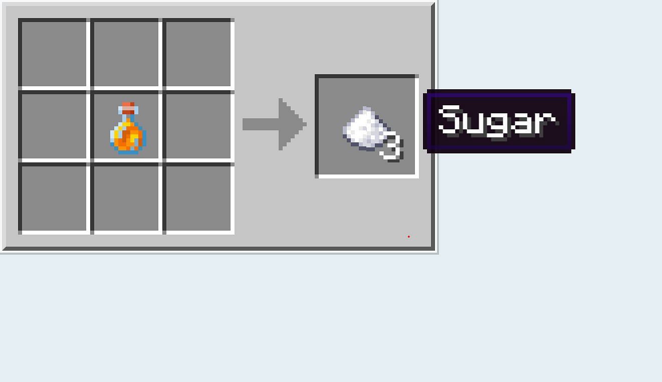 وصفة صناعة السكر (الصورة من Minecraft Wiki)
