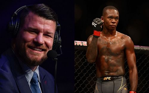 Michael Bisping [left], Israel Adesanya [right]