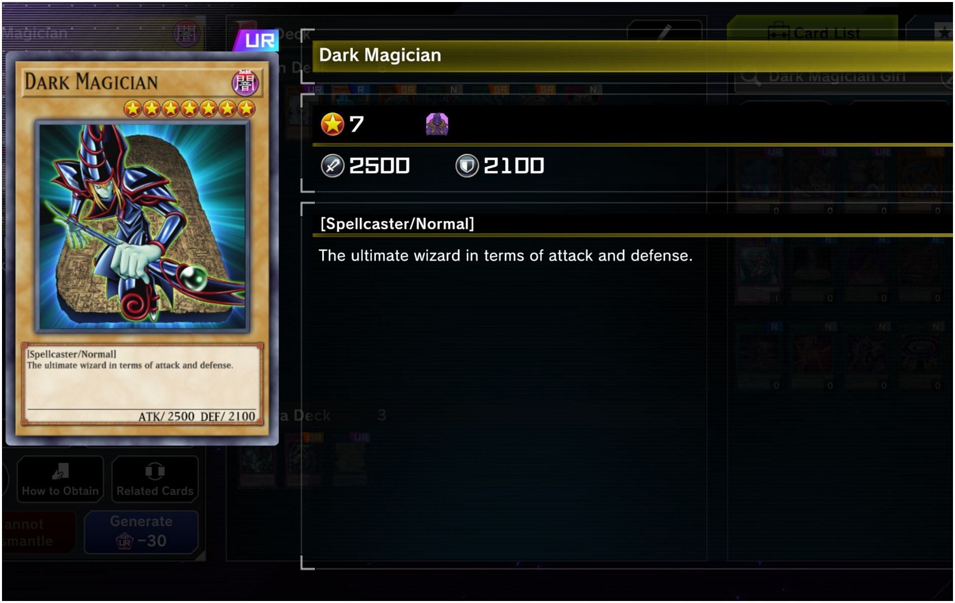 A simple, but effective card, Dark Magician is the key to our success in Yu-Gi-Oh! Master Duel (Image via Konami)