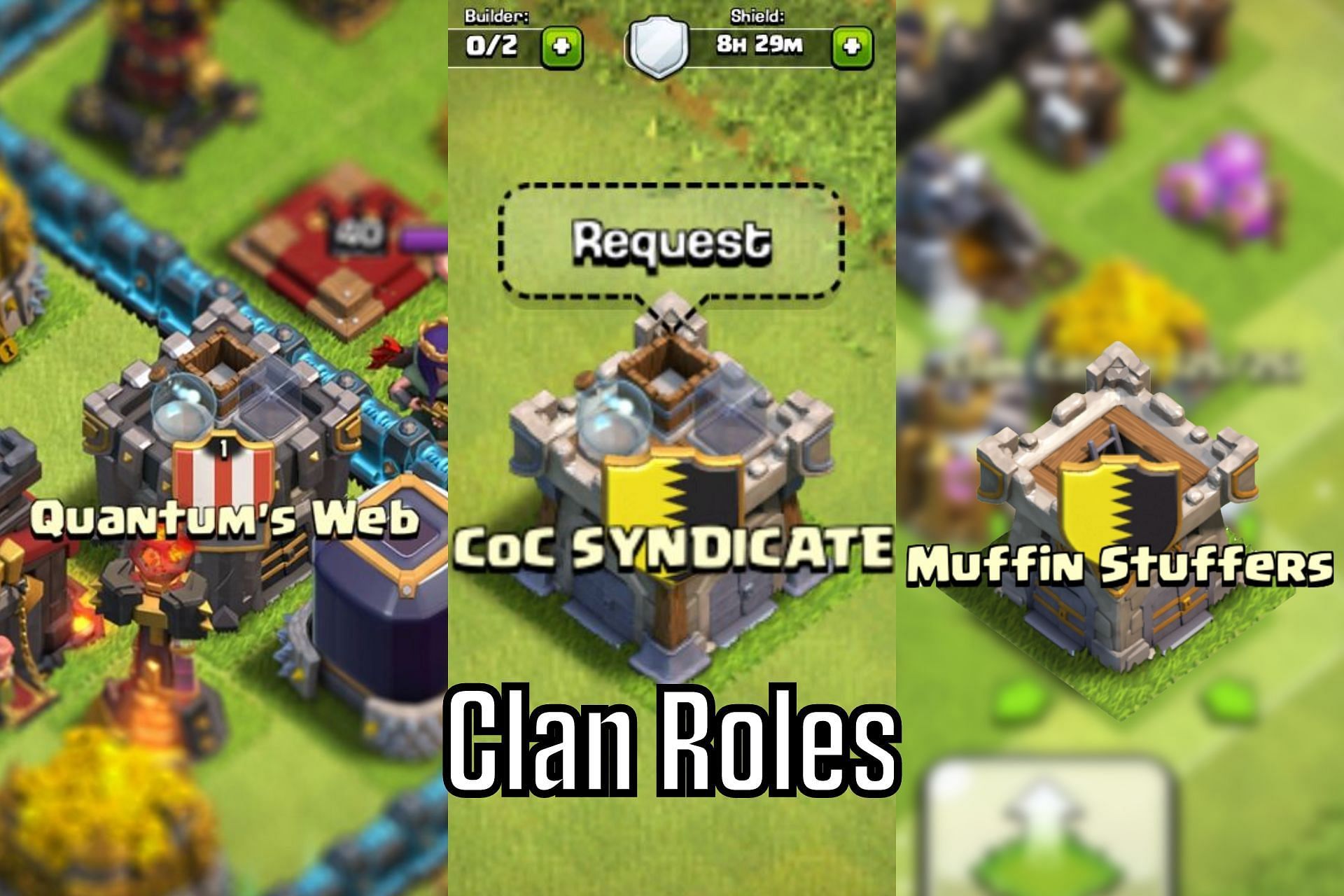 Various Clan Roles in Clash of Clans (Image via Sportskeeda)