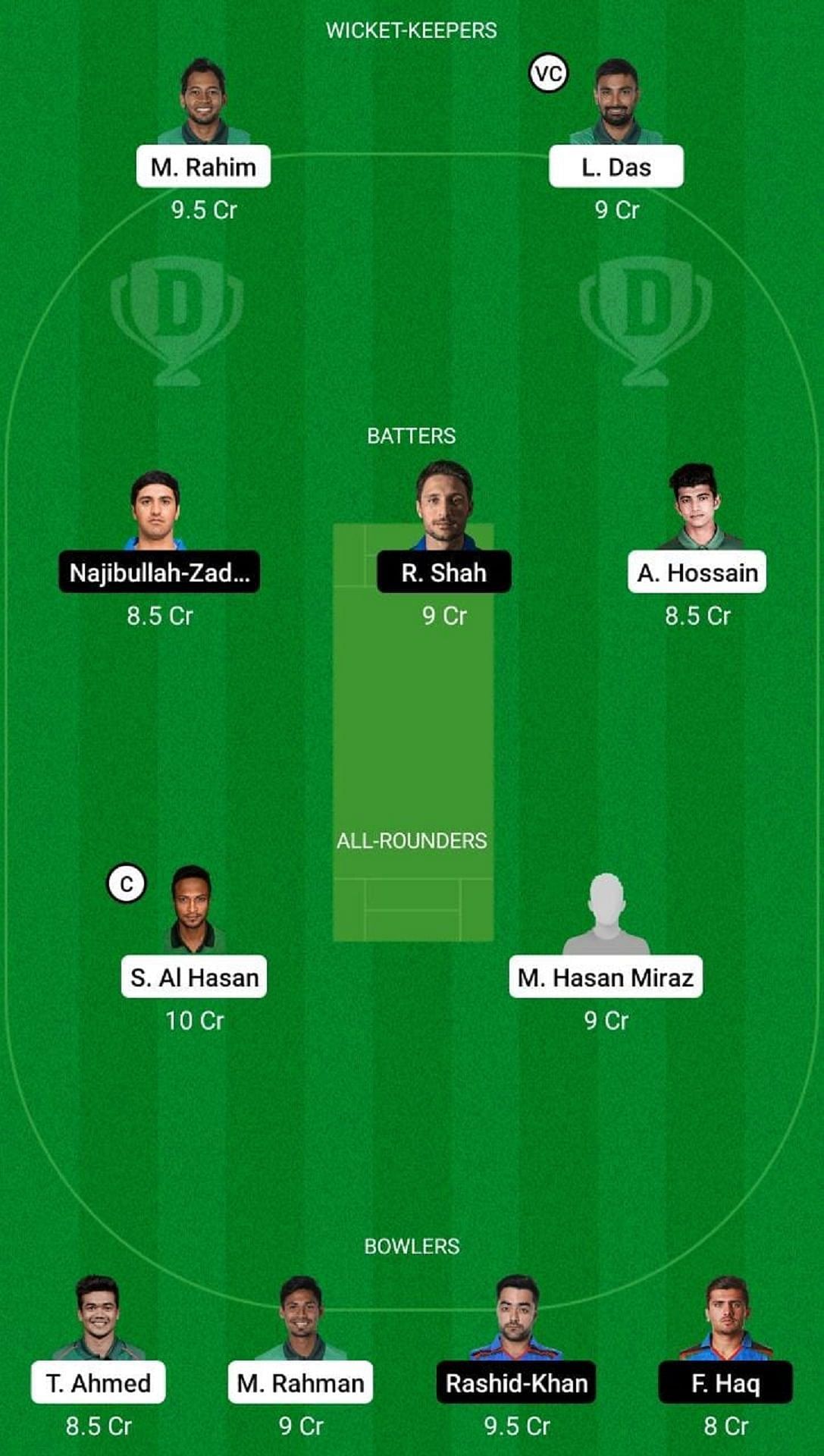 BAN vs AFG Dream11 Fantasy Suggestion #1