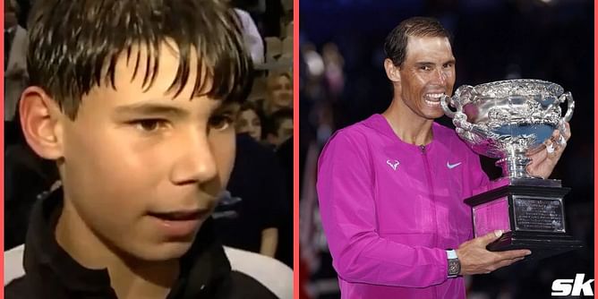 Watch: 14-year-old Rafael Nadal's champion mindset after winning junior tournament