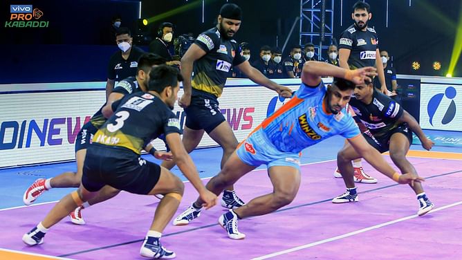 TEL vs GUJ Dream11 Kabaddi prediction: Today's PKL match predicted playing 7s for Telugu Titans vs Gujarat Giants Pro Kabaddi 2022, Match 105