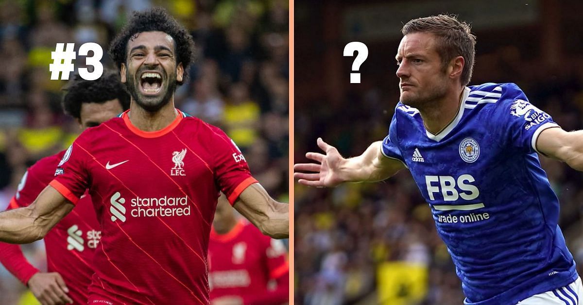 Liverpool&#039;s Mohamed Salah and Leicester City&#039;s Jamie Vardy