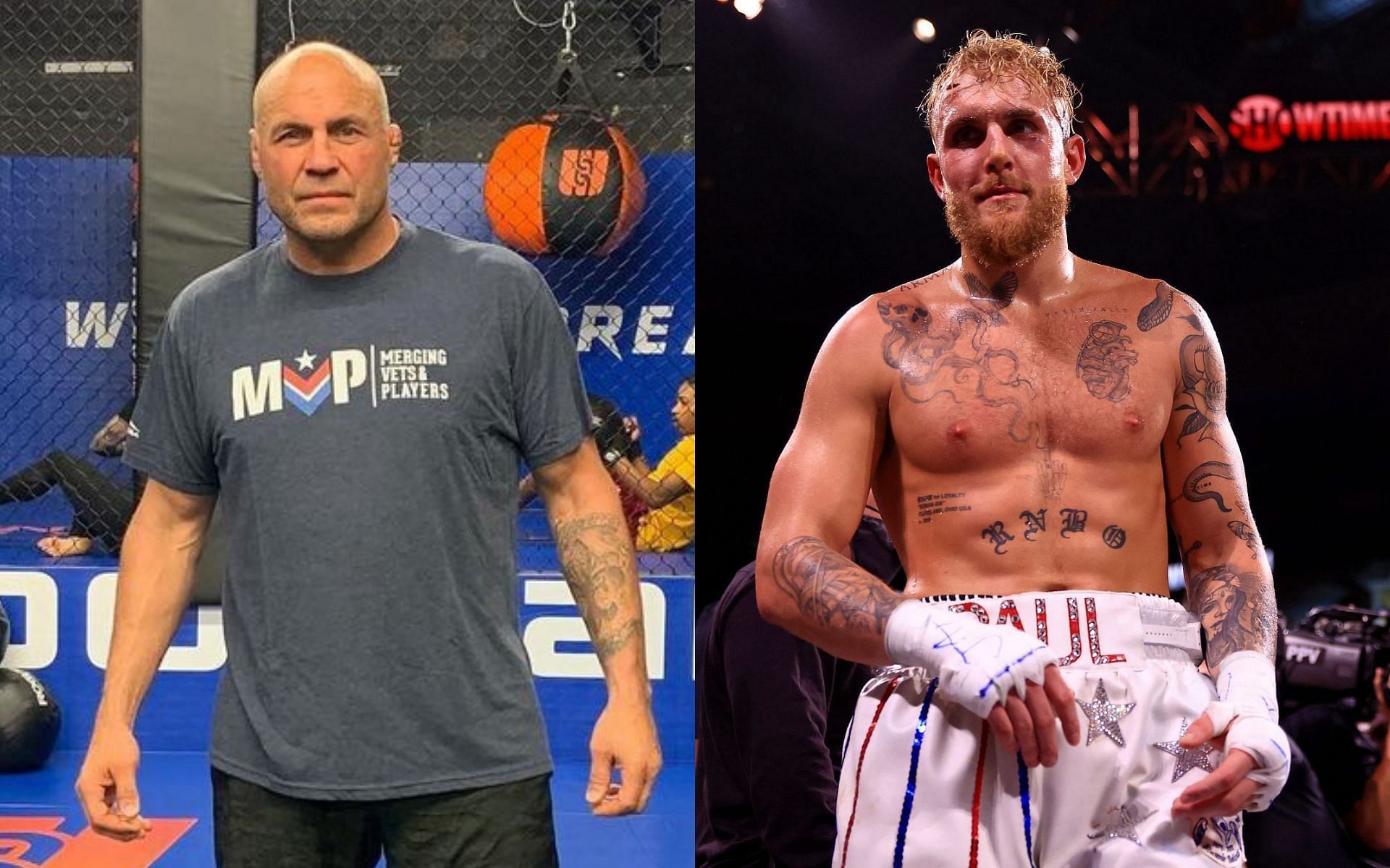 Randy Couture (left) via. Instagram/randycouture; Jake Paul (right)